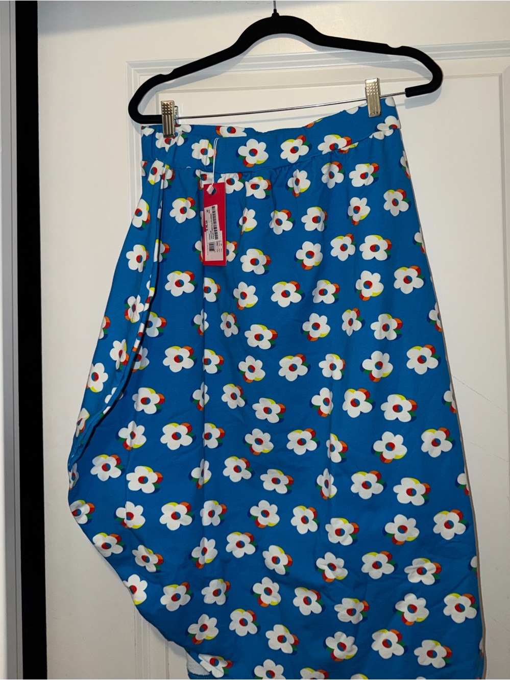 Agatha Ruiz De La Prada Blue Floral Asymmetrical Skirt